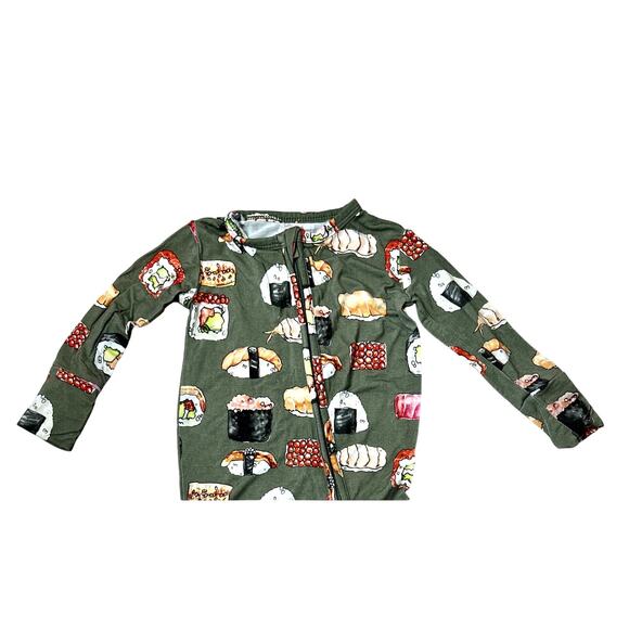 Posh Peanut Bamboo Green Sushi Footie 3-6 months Foodie Whimsygoth Fantasy - Picture 5 of 10